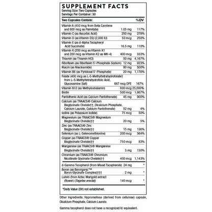 THORNE Comprehensive Daily Multivitamin with Optimal Bioavailability